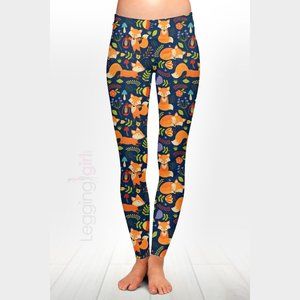 Fox Life Capris - Wide Band Exclusive FeatherSoft Printed Women's Leggings Extra